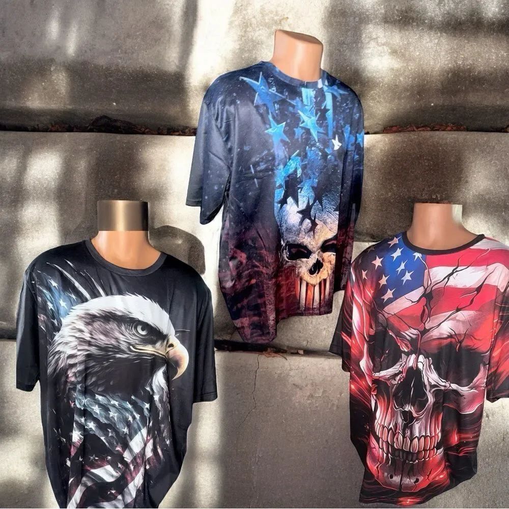3 Men’s Trending Patriotic Shirts l 2X l New